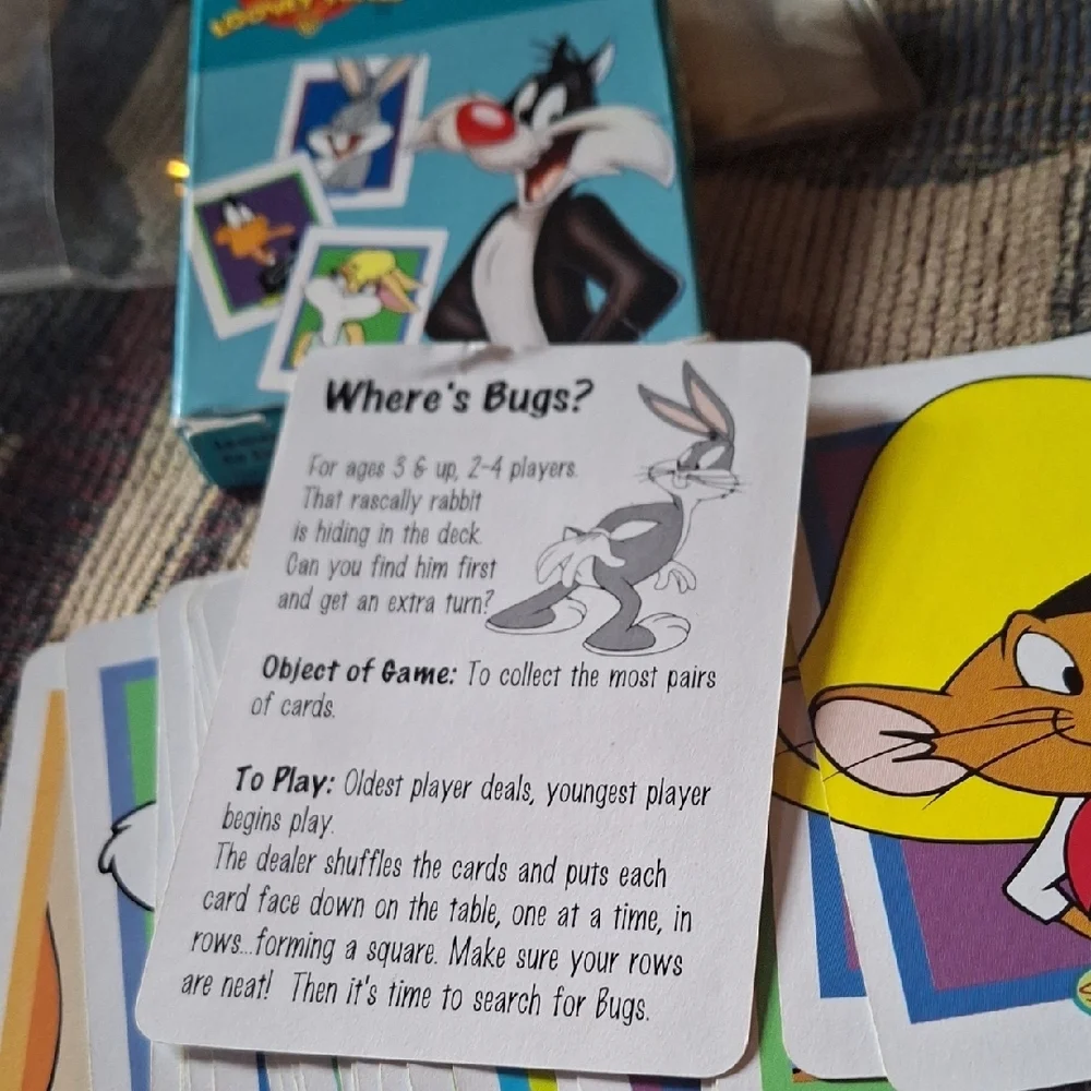 Warner Bros. Looney Tunes Go Fish Card Game - Teal & Black